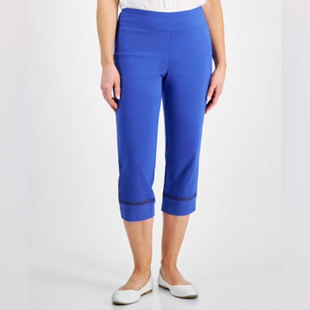 384M NWT JM Collection Petite‎ Mid Rise Pull-On Capri Pants - Size: PP (2P)
